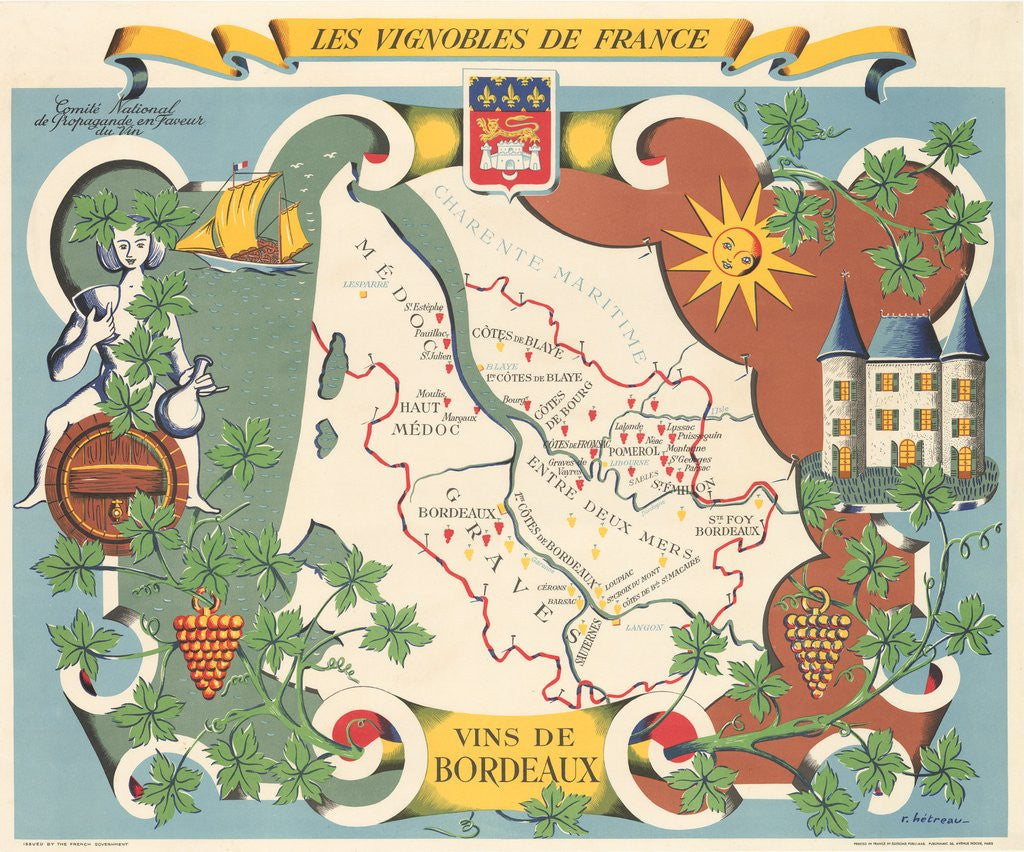 1954 Les Vignobles de France | Vins de Bordeaux