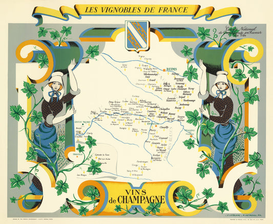 1954 Les Vignobles de France | Vins de Champagne