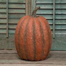 #3292MO 7.5In Fall Harvest Orange Tall Pumpkin e???