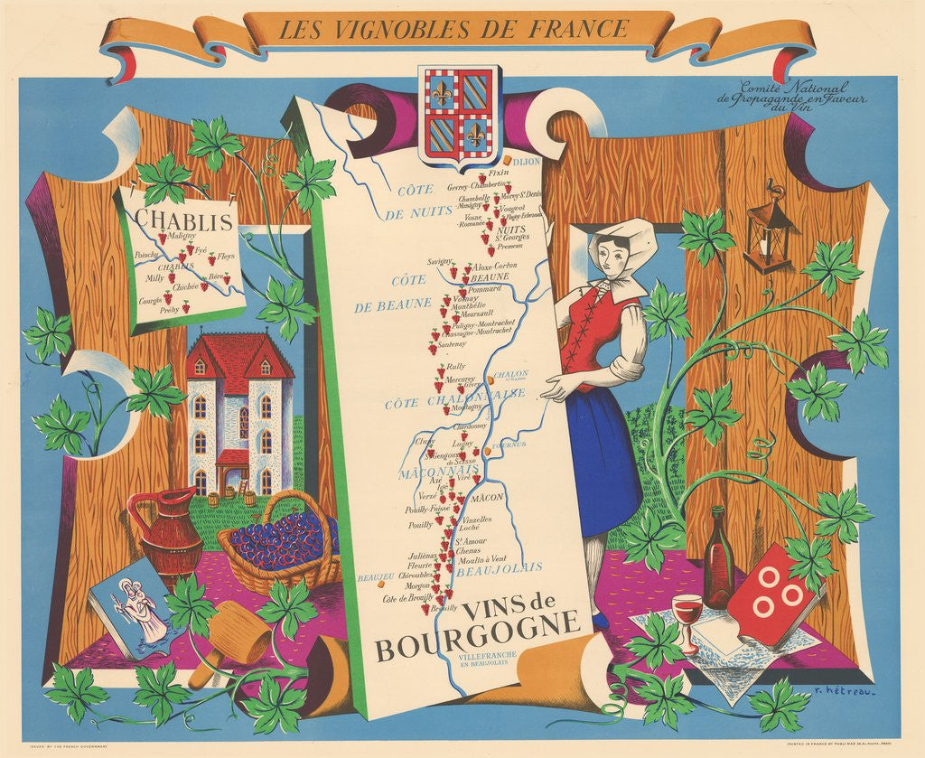 1954 Les Vignobles de France | Vins de Bourgogne